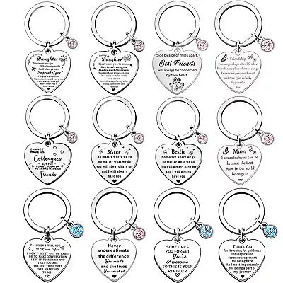 NEW Heart Keyring Christmas Birthday Gift For Him Her Mum Sister Daughter Friend • £4.99