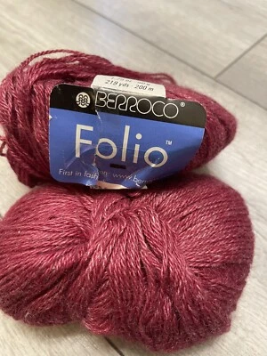 £16 • Buy BERROCO FOLIO 65% Super Fine Alpaca, 35% Rayon Pack Of 2 ~ 100g Lot Clearance!!!