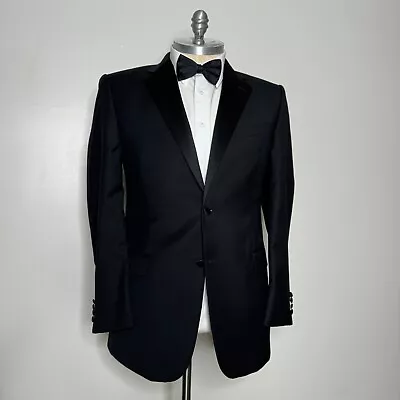 Joseph Abboud Tuxedo Blazer Mens Solid Black Dinner Jacket 42L • $55.99