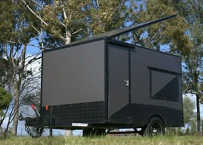 $8599 • Buy Enclosed Charcoal Gray Trailer With Work Bench And Mesh