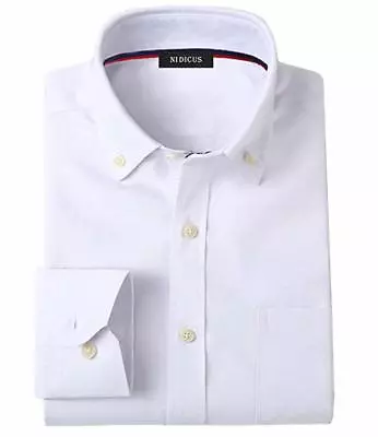 Men Tailored Slim Fit Wrinkle Free Button-up Long Sleeve Oxford Shirt Size: M • $9.99