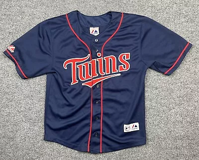 Minneosta Twins Jersey #7 Joe Mauer Baseball MLB Majestic Stitched Youth Size • $15.99