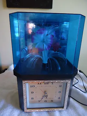 Vintage Yirng Shehng Clock Fiber Optic Light Up Flower Decor With Music Box • $19.99