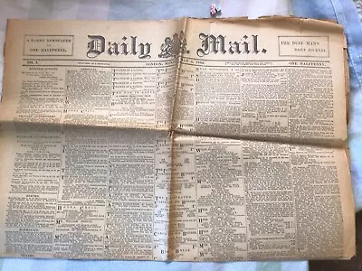 May  4th 1896 Antique Newspaper  The Daily Mail  Great Adverts • £21.99