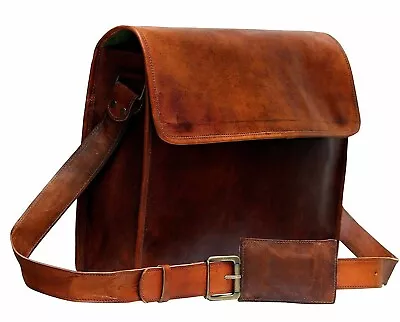 Men's Shoulder Brown Ravel Handmade Cross Body Business Genuine Leather Bag • $55