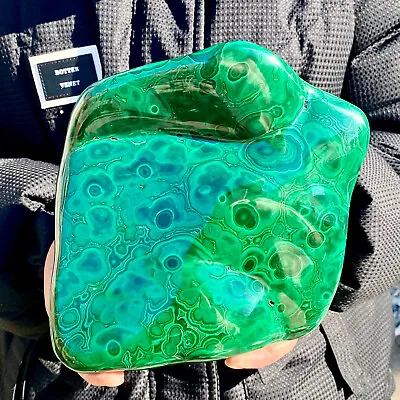 5LB Natural Glossy Malachite Transparent Cluster Rough Mineral Sample • $0.99