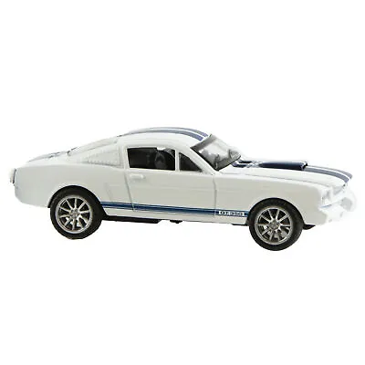 1965 Ford Mustang Shelby GT350 Scale 1:43 Die Cast White With Blue Stripes • $8.99