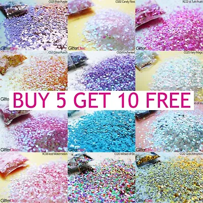 £1.59 • Buy Craft Chunky Glitter Colourful Mix Bag 10g Festival Cosmetic Grade Face Multiuse