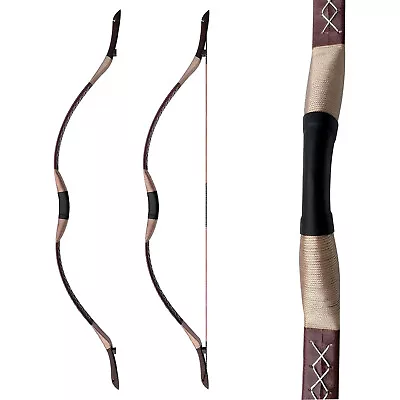 45LB Bow Hunting Handmade Mongolia Recurve Bow Traditional Longbow Archery • $72.19