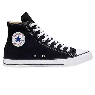 Mens Converse Chuck Taylor All Star Black Hi Top Lace Up Casual Shoe • $100.45