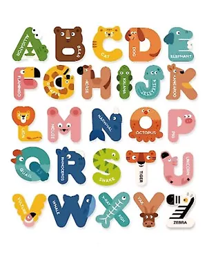 26pcs Large Magnetic Alphabet Cute Animal Shaped Abc Magnetic Fridge Animal Toys • $20.99