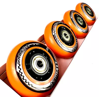 Labeda Asphalt Outdoor Inline Roller Skate Wheels 72mm Orange 85A Outdoor 4-Pack • $14.99