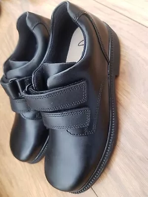 £21.99 • Buy New Boys Junior 13 F Black Smart School Shoes Deaton Gate