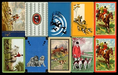 FOXHOUND FOX HUNTING DOG PLAYING CARDS - ORIGINAL & VINTAGE X 10 • $6.15