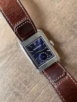 Jaeger LeCoultre REVERSO TRIBUTE MONOFACE SMALL SECONDS Blue Dial Box Papers • $8300