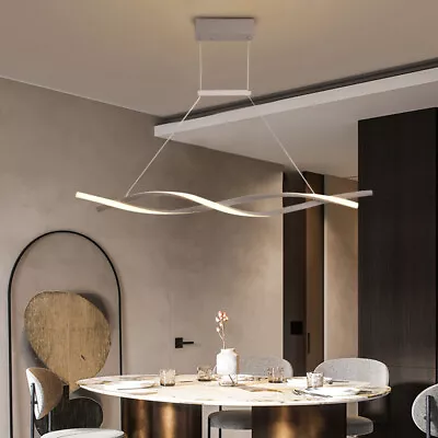 Modern Chandelier LED Ceiling Light Pendant Lamp Kitchen Hanging Fixture Wave  • $44.65