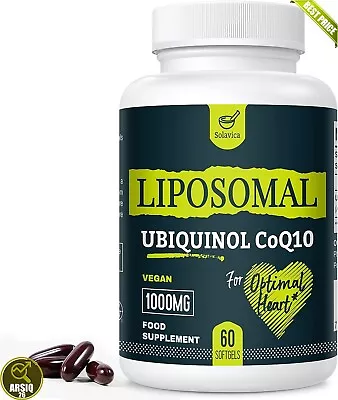 Liposomal Ubiquinol Vegan Coq10 1000 Mg High Bioavailability (The Active M Of C • £21.59