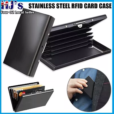 RFID Blocking Stainless Steel Slim Wallet ID Credit Card Holder Protector Purse • $5.75