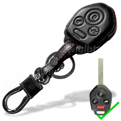 Genuine Leather Key Case Keyless Entry Cover Fob For Subaru Forester Impreza WRX • $20.19