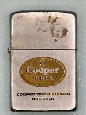 Vintage 1970 Cooper Tires Advertising Chrome Zippo Lighter • $58.95