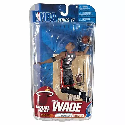 McFarlane NBA Series 17 Dwayne Wade Miami Heat Black Jersey W/ Stand NEW • $70