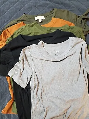 Women's Lot Of 5 Large T-Shirts A New Day Michael Kors Black Gray Green Orange L • $19.99