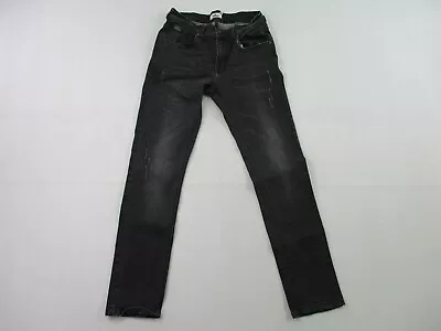 Wrogn Jeans 32x31 Mens Black Denim Distressed Slim Fit Casual Stretch Charcoal • $12.75