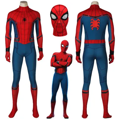 Marvel Civil War Spiderman Homecoming Costume For Adult Kids 3D Printed Cosplay • $55.55