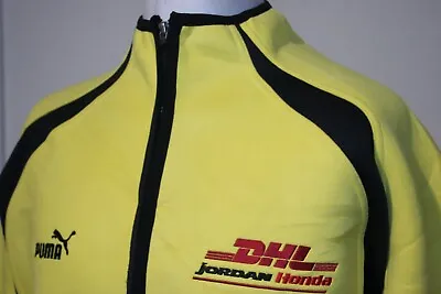 Puma - Jordan Honda DHL F1 Grand Prix Fleece Jacket -L- Yellow/Black - Rare Top • £79.99