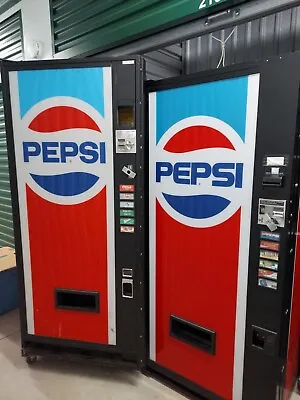 Two (2) Pepsi Cola V312 Vending Soda Machine Vintage Americana 12 Oz Cans Beer • $300