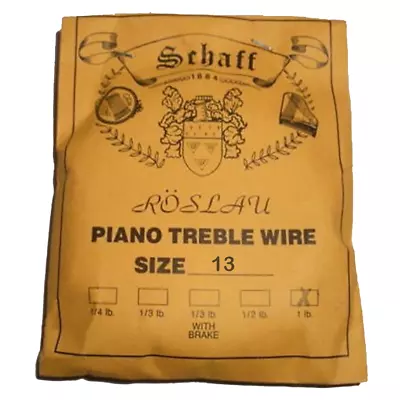 Piano Music Wire Roslau Treble 1 Lb. Coil Size 13 (.031 ) Finest Grade Steel • $32.50