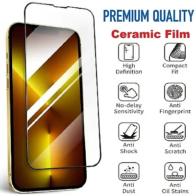 $6.99 • Buy Fit IPhone 13 12 11 Pro Xr Xs Max 7 8 Plus SE Ceramic Film Screen Protector