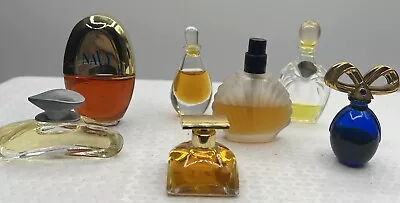 Vintage Mini Sample Travel Perfume / Cologne Bottles Assorted Brands Lot Of 7 • $25.49