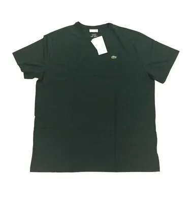 $29.99 • Buy NEW Lacoste V-Neck Pima Cotton Short Sleeve Mens T Shirt Big & Tall Green 2XLB