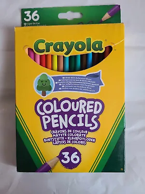 Crayola Coloured Colouring Art Pencils Pack Of 36 Assorted Pre-Sharpened • £6.99