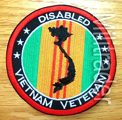 Disabled Vietnam Veteran Vietnam Service Ribbon Flag Patch • $7.95