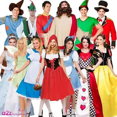 Mens Ladies Storybook Fairytale Book Day Alice Riding Hood Fancy Dress Costumes • £24.99