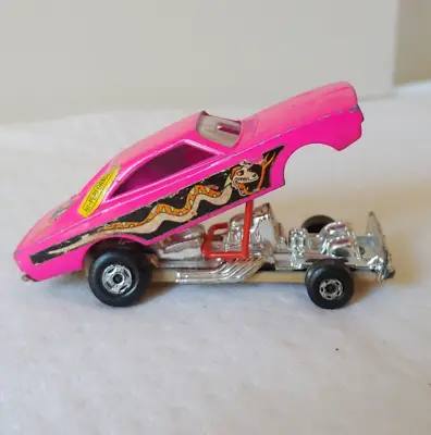 Matchbox 1971 Dodge Dragster Pink Rare Tan Base Superfast Vtg 1971 Lesney • $44.99