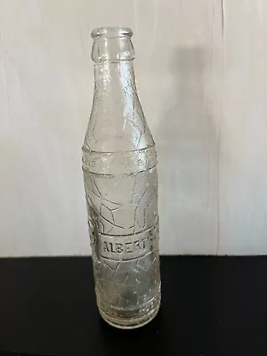 Vintage Alberts Brand Soda Bottle  - 7 Oz  Clear Embossed Pattern Portland Oreg • $45