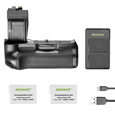 Neewer BG-E8 Replacement Battery Grip With Dual USB Battery Charger For Canon • £46.99