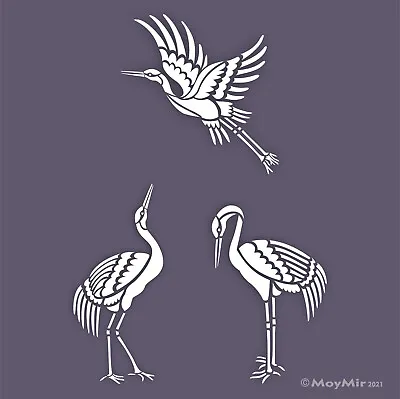 Japanese Style Bird Stencil • $15
