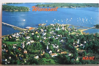 Maine ME Wiscasset Village Postcard Old Vintage Card View Standard Souvenir Post • $0.50