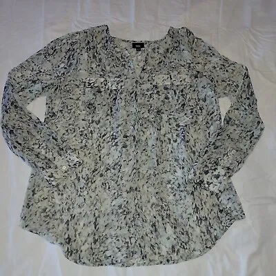 Mossimo Women's Blouse Size XXL Sheer Floral Long Sleeve Top 2x • $6.99