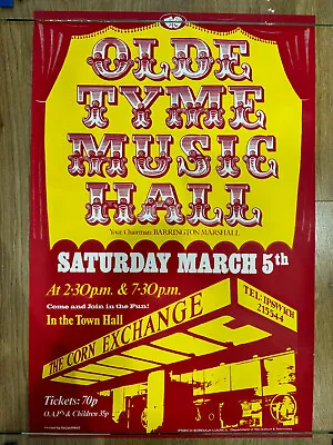 Original 1978 Lithographic Poster - Old Tyme Music Hall At Ipswich Corn Exchange • £20