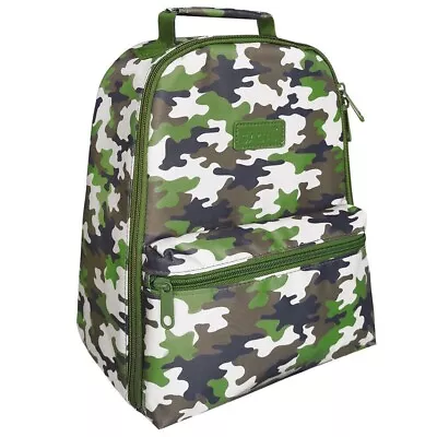 Insulated Backpack Sachi Lunch Bag Carry Case School Picnic Kids - Camo Green • $24.95