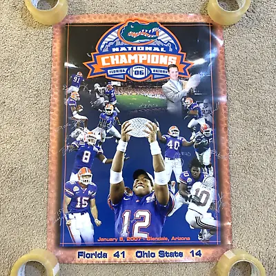 2006 National Champions Florida Gators Football Poster Urban Tim Tebow 20 X28  • $27.50