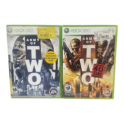 $12.74 • Buy Xbox 360 Game Lot Army Of Two & 40th Day! Co-op Action Games! Set Of 2 Games