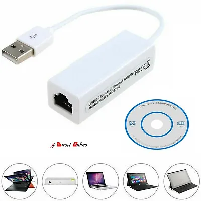 $5.41 • Buy USB 2.0 To Ethernet RJ45 Internet LAN 10/100Mbps Network Converter Adapter Cable
