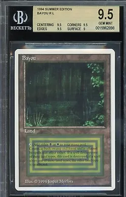 ONE OF ONE ***1/1*** GEM MINT BGS 9.5 Summer Magic/MTG Bayou • $41500