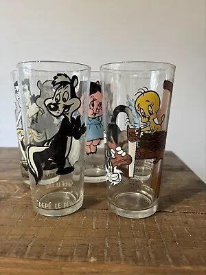 5 Vintage Warner Bros Cartoon Characters Glasses 1970’s • $35